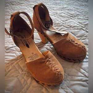 Free People/Jeffrey Campbell Tan Suede Mules